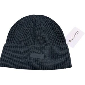 Athleta Cypress Green Ribbed Beanie